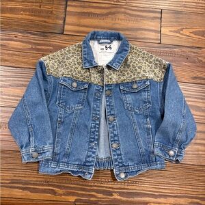 Leopard Print Denim Jacket for Kids